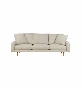 Sofá de tela personalizado, mueble canapé blanco, sala de estar, 3 asientos, tapicería nórdica moderna, escandinava, pequeña y cómoda de alta calidad
