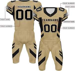 Uniforme de football américain pour hommes adultes de haute qualité à bas prix, respirant, fabriqué en 100% polyester - Product Image 4
