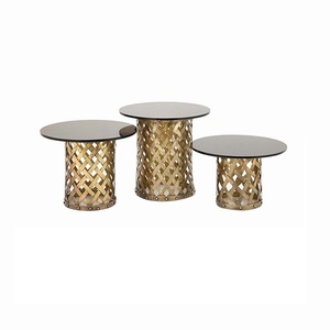 แท่นเสิร์ฟเค้กปาร์ตี้งานแต่งงานดีไซน์สวย3ชั้นถ้วยชุบทองแดงทำด้วยมือ - Product Image 6