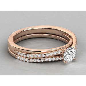 Anillo Solitario de Oro de 14K para Mujer con Diamante Cultivado en Laboratorio - Product Image 1