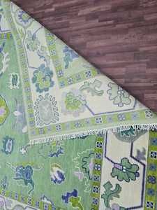 พรมขนสัตว์สีสันสดใสดีไซน์แบบตุรกีขนาด9x12ทำด้วยมือ1ชิ้นสำหรับห้องนั่งเล่น - Product Image 6