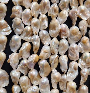 Chaîne de perles baroques naturelles, perles cultivées indiennes non traitées, effet de changement de couleur, fournitures pour la fabrication de bijoux, artisanat de qualité supérieure - Product Image 6