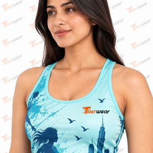 <b>Womens</b> Custom Sublimated Tank Top <b>Sleeveless</b> Sports <b>Shirt</b> Athletic Gym Fitness Running Training Apparel Breathable Performance - Product Image 6