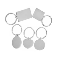 Benutzer definierte laser gravierte herzförmige Schlüssel bund Edelstahl Eisen Metall Trolley Coin Chip Quadrat poliert Flat Bar Blank Schlüssel ring