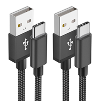 Câble USB Type-C 1M 2M 3M en nylon tressé 3A à charge rapide anti-emmêlement pour Google Pixel et plus