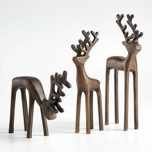 Ensemble de 3 décorations de Noël modernes et luxueuses en forme de rennes pour la décoration de la maison, ensemble de cerfs pour la décoration de table - Product Image 6