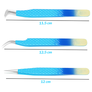 Precision Eyelash ExtensionTweezers Fiber Grip Volume Lash Tweezers Stainless Steel Manufacturer for Beauty Academies - Product Image 4