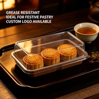 Conteneur alimentaire rectangulaire jetable de qualité alimentaire avec couvercle, plateau en plastique anti-fuite pour sushis, bento, pâtisserie, gâteaux