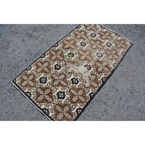 พรมเตอร์แบบตุรกีโบราณสีเบจสีน้ำตาล2,9x5,2ฟุตพรมทางเดินข้างเตียงขนกระต่ายเทียมดีไซน์แบบเย็บติด - Product Image 2