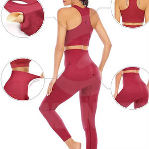 Conjunto de Shorts de Yoga Transpirables para Mujer, Talla Grande, con Logotipo Personalizado, Material de Spandex/Poliéster, Cintura Elástica Sin Costuras, Parte Delantera Media Lateral - Product Image 5