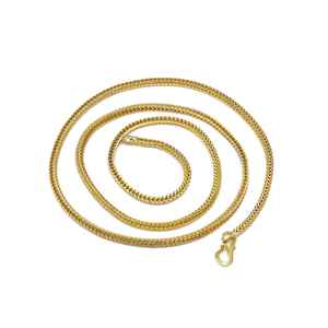 Collar de Cadena Franco Chapado en Oro Micro de 14K, 18K y 24K al por Mayor, Diseño de Cadena Moderno, Collares de Moda, Cadenas de Latón. - Product Image 1