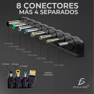 Caricatore Universale 96W per Laptop con Ricarica Rapida Intelligente, Materiale PC e Plastica, 12-24V, 12 Connettori, Lampada Integrata e Auricolari - Product Image 5