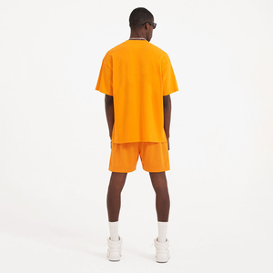 Men's Summer Vintage Style Casual Short-Sleeved T-Shirt Heavyweight Solid Cotton O-Neck Design Plus Size Short <b>Set</b> Breathable - Product Image 6