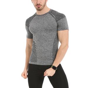 Último Estilo en Ropa Deportiva al por Mayor, Ropa de Entrenamiento Física, Camiseta Deportiva sin Costuras para Hombre - Product Image 5