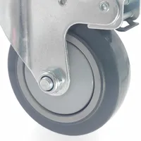 Prix usine 4 pouces roue de roulette en acier robuste avec frein TPR Inox SUS 304 pour les conteneurs d'expédition pour le Viet Nam