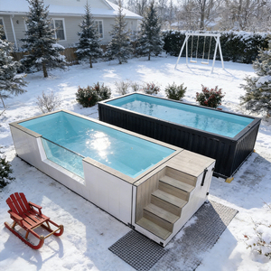 Piscine familiale de luxe prête à l'emploi, installation facile en extérieur, grande piscine hors sol en conteneur - Product Image 4