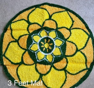 Tapis de porte Rangoli, tapisseries, décoration Pooja, cadeau de pendaison de crémaillère, mariage, fête prénatale, décoration Diwali, fleurs, Ganpati, Navratri - Product Image 5