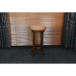 Premium Quality Modern Home/Hotel/Dining Outdoor <b>Wooden</b> Bar <b>Stool</b> Upholstered Round Seat with Laser Stitching Bar Furniture - Product Image 1