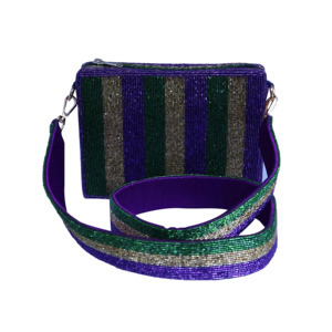 Sacs à main tendance pour femmes pour le Mardi Gras, sacs à bandoulière miniatures personnalisables, motif géométrique, perles, sacs à bandoulière portables - Product Image 1