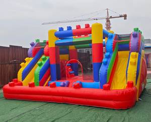 บ้านลมเป่าลมพร้อมสไลเดอร์ วัสดุ PVC รับประกัน 3 ปี รับน้ำหนักได้ 500 กก. พร้อมเครื่องเป่าลม สำหรับเด็กและผู้ใหญ่ - Product Image 1