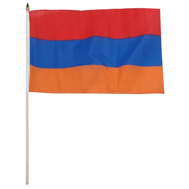 Stampa personalizzata 100D poliestere Armenia country Hand wave Flag