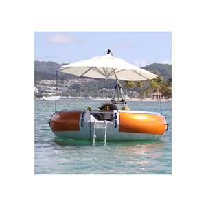Bateau beignet barbecue en plein air avec barbecue à gaz, table flottante ronde emballée pour l'exportation, tour en eau, acheteurs d'équipement commercial - Product Image 3