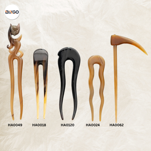 Best-seller, outil de coiffure unisexe en corne de buffle naturelle, fait à la main, écologique, accessoires de mode - Product Image 1