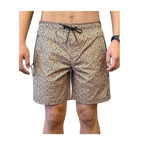 Shorts coupe-vent pour homme en coton 100% uni, imprimés sur mesure, respirants et de haute qualité - Style urbain, taille mi-haute avec cordon de serrage - Product Image 2