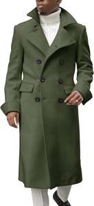 Abrigo Largo de Cuero Marrón Vintage para Hombre, Moda Clásica Atemporal, Ropa de Abrigo de Invierno - Product Image 2