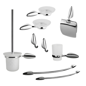 Odyssey set Hardware da bagno dal Design moderno in acciaio cromato 9 pezzi accessori per il bagno - Product Image 1