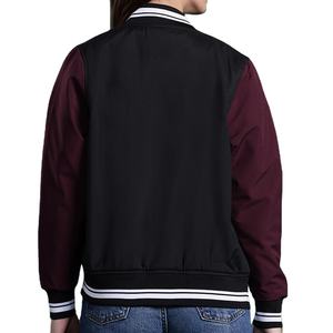 Chaqueta recortada 2025 Varsity Letterman Crop Jackets para mujer en lana de calidad superior Body Leather Sleeve Women Varsity Jackets - Product Image 2
