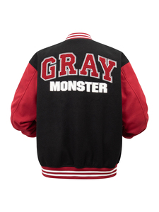 เสื้อแจ็กเก็ตเบสบอลผ้ากำมะหยี่ปักลายสำหรับผู้ชายทรงหลวมใส่สบายออกแบบได้ตามต้องการ - Product Image 2