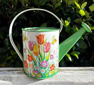 Artesanía Jardín Proveedor Hogar Jardín Azul Color Pintado a mano Metal Regadera Planta Regadera Flor - Product Image 3