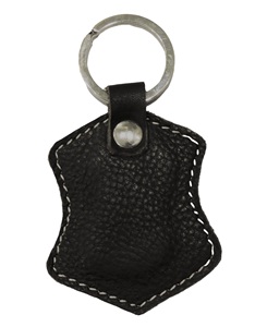 Porte-clés en cuir véritable noir fait à la main Compact élégant porte-clés Durable extensible porte-clés accessoire en cuir de qualité supérieure - Product Image 1