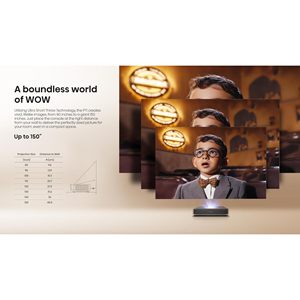 4K Laser <b>Projector</b> with 80-150 Inch Projection 2500 Lumen Brightness <b>3D</b> Ultra Short Throw 240Hz Refresh Rate US Plug - Product Image 3