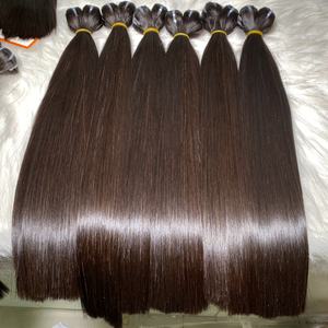 Extensions de cheveux vierges bruts super double drawn, lisses et soyeux, en mèches de cheveux humains vietnamiens, vente en gros directe usine - Product Image 2