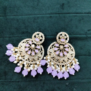 Gran oferta, Pendientes colgantes de perlas de piedra de sombra tradicional para mujer, diseño impresionante, aleación de Zinc, joyería de moda al por mayor - Product Image 1