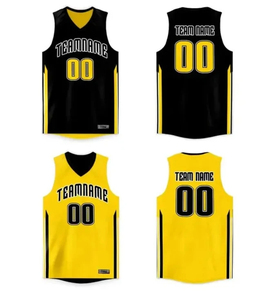 Maillot de basket-ball en polyester personnalisé pour hommes, vêtements de sport de haute qualité avec coutures et logo personnalisable, nouvel arrivage - Product Image 1