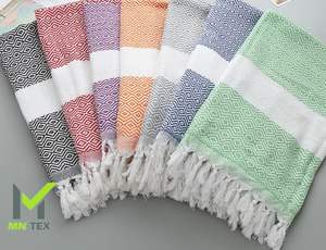100% coton jette des tissages personnalisés gaufré Jacquard hareng os thermique sans accroc Leno tisse couleurs tailles poids en vrac - Product Image 2