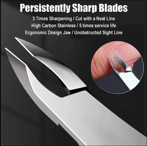 Tondeuse de manucure en acier inoxydable argenté de 5mm, coupe-cuticules pointus avec poussoir à cuticules, ensemble de pédicure - Product Image 3