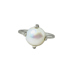 Fashion Jewelry Simple Freshwater Pearl <b>Ring</b> Dainty 925 Sterling Silver <b>Ring</b> for Women Gifts - Product Image 1