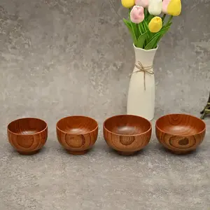 Handmade Vintage Style round <b>Mango</b> <b>Wood</b> Rice <b>Bowl</b> Simple Serving <b>Bowl</b> for Kitchen or Home Use Worldwide Supply - Product Image 4