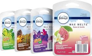 Febreze แพ็คที่หลากหลายเครื่องฟอกอากาศและกลิ่นเครื่องบินรบ4แพ็ค6ก้อนขี้ผึ้งแต่ละรูปแบบสเปรย์ละลาย - Product Image 3