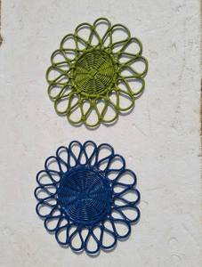 Manteles individuales festoneados de ratán respetuosos con el medio ambiente Mantel individual tejido de mimbre redondo - Product Image 6