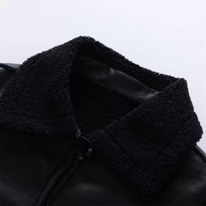 แฟชั่นฤดูหนาวปี 2025 เสื้อคลุมผู้หญิงแบบลำลอง ผ้าพลัฌ ปกเสื้อแบบปกเชิ้ต ทรงตรง ผ้าสองด้าน แขนยาว ระบายอากาศได้ดี ผ้าฝ้ายซาติน ผ้าฟลีซ ถอดออกได้ - Product Image 6