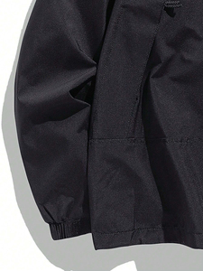 OEM Men's High Street Style Windbreaker <b>Jacket</b> Custom Outdoor Windproof Waterproof with Detachable Hood Stand Collar for Winter - Product Image 6