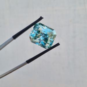 Bleu Radiant Forme Moissanite Diamant VVSClarity Excellente Coupe Bleu Moissanite MakingFor Moissanite Bijoux & Bijoux Personnalisés - Product Image 1