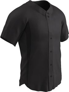 Super qualité pas cher blanc uni col en V à manches courtes conception personnalisée tirer sur fermeture 2 boutons Cool Base Jersey - Product Image 2