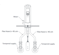 Hygicare AF381 Robinet automatique à capteur en laiton chromé écologique, conçu à Taïwan, accessoires de robinetterie de salle de bain