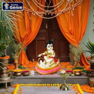 HOME GENIE <b>Brass</b> Akhand Jyot Diya | Traditional <b>Oil</b> <b>Lamp</b> for Pooja Mandir Aarti Temple & Spiritual Decor,Handmade Deep Jyot Diya - Product Image 5